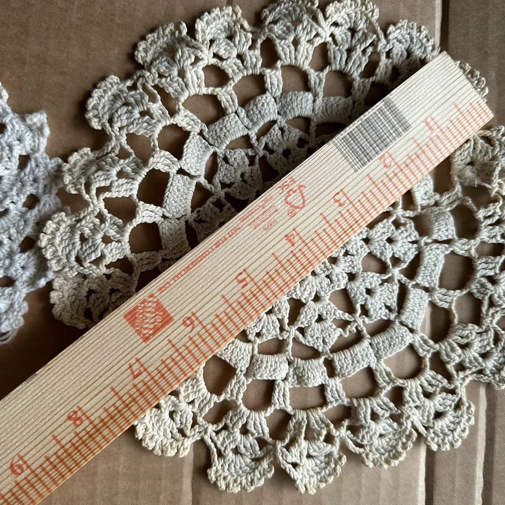 Vintage Doilies 4 piece lot - light stains